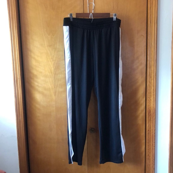 Vintage Jockey Tearaway Pants Black & White XL 90s y2k - Picture 1 of 7